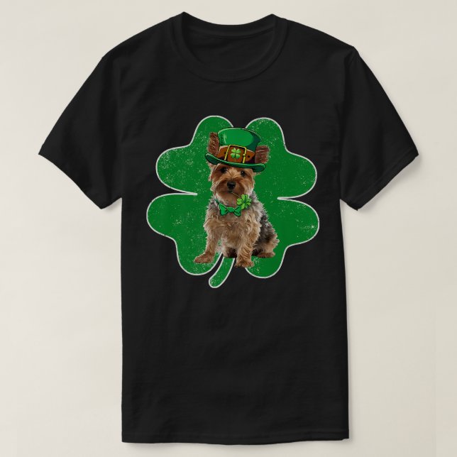 Camiseta Chapéu de Leprechaun e Trevo do Dia de São Patríci (Frente do Design)