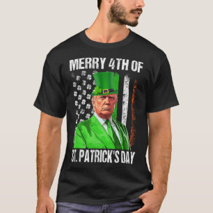 Camiseta Chapéu de Leprechaun Trump Engraçado Alegre 4 de S