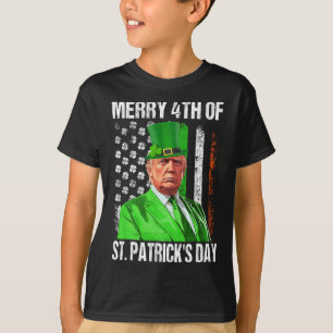Camiseta Chapéu de Leprechaun Trump Engraçado Alegre 4 de S
