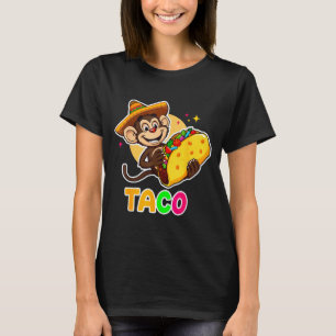 Camiseta Chapéu de macaco mexicano taco el squatcho diverti