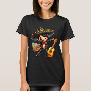 Camiseta Chapéu de Mariachi Engraçado Cinco De Mayo Rapazes