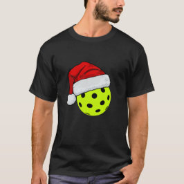 Camiseta Chapéu de Natal de Pickleball - Pickleball de Nata