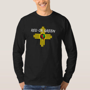 Camiseta Chapéu de Natal do Chile Vermelho ou Verde Zia do