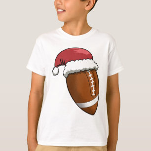 Camiseta Chapéu de Natal do Papai Noel Futebol Americano