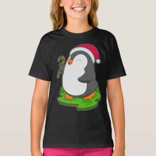 Camiseta Chapéu de Natal do pinguim