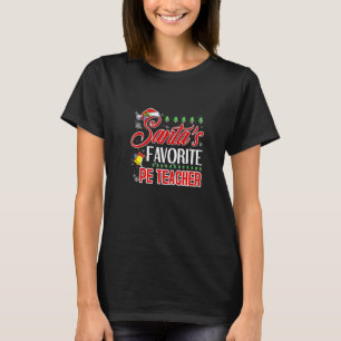 Camiseta Chapéu de Natal do Professor de Educação Física Fa