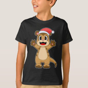 Camiseta Chapéu de Natal Meerkat