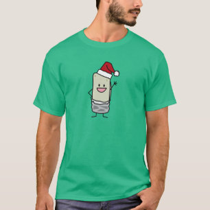 Camiseta Chapéu de ondulação do papai noel do olá! do