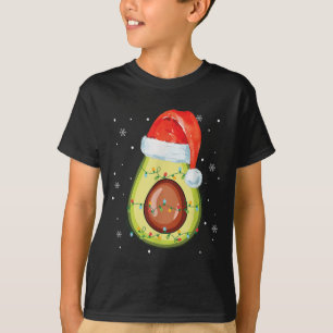 Camiseta Chapéu de Papai Noel Abacate Feliz Natal Vegan Pij