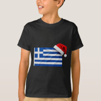 Chapéu de Papai Noel com Bandeira Grega Divertido