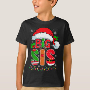 Camiseta Chapéu de Papai Noel da Irmã Mais Velha Nova Anúnc