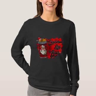 Camiseta Chapéu de Papai Noel de Natal e Cerveja