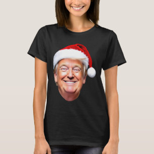 Camiseta Chapéu de Papai Noel Trump Engraçado Donald Trump