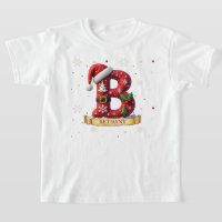 Chapéu de Papai Noel Vermelho Letra de Natal B Nom
