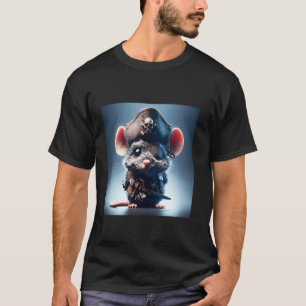 Camiseta Chapéu de Pirata de Rato Fantasia