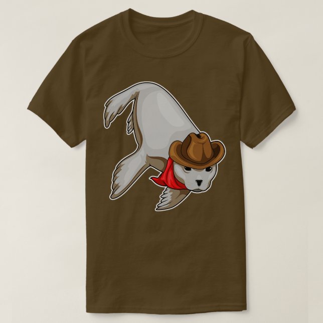 Camiseta Chapéu do Cowboy da Seal (Frente do Design)