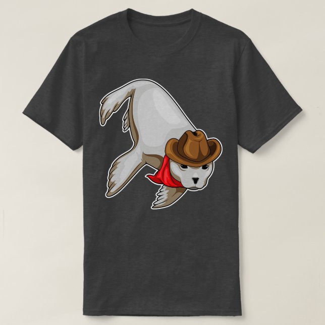 Camiseta Chapéu do Cowboy da Seal (Frente do Design)