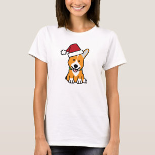 Camiseta Chapéu do papai noel do Natal de Galês do Pembroke