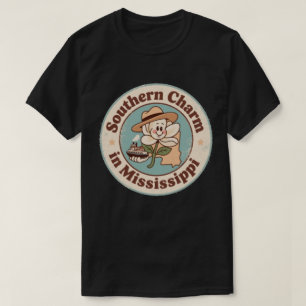 Camiseta Chapéu Engraçado Vintage Magnólia Mississippi Stea