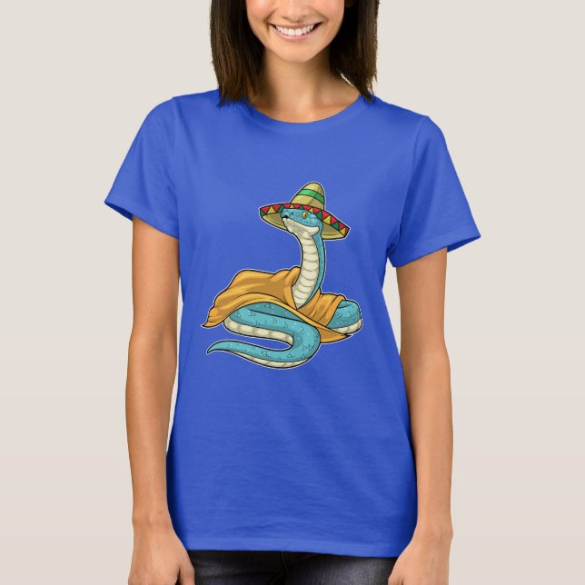 Camiseta chapéu mexicano cobra (Frente)