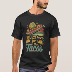 Camiseta Chapéu Mexicano de Amante de Taco Engraçado Desenh
