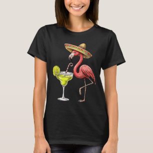 Camiseta Chapéu mexicano de flamengo margarita cinco de mai