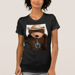 Camiseta Chapéu ocidental de turquesa do urso de ursinho d