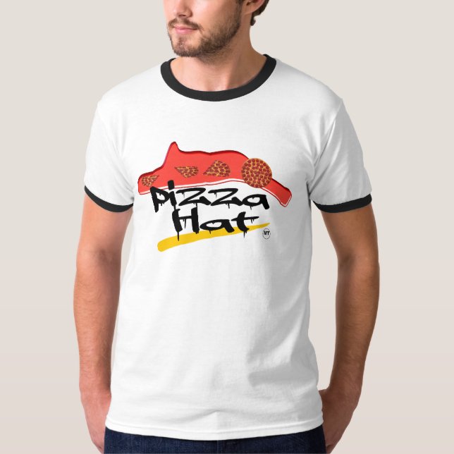 Camiseta Chapéu T da pizza (Frente)