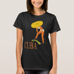 Camiseta Chapéu Tropical Cubano Retro Viagem