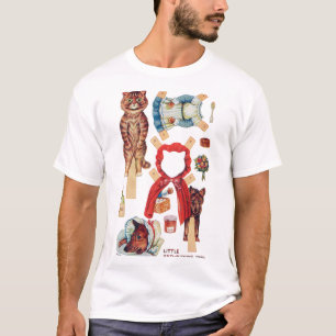 Camiseta Chapéu Vermelho, Boneca de Papel, Louis Wain