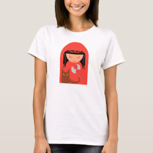 Camiseta Chapéu Vermelho e Lobo Mau