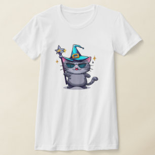 Camiseta Chapéus de Bruxas de Halloween Segurando Estrelas 