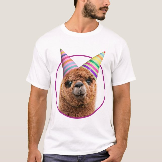 Camiseta Chapéus do Partido Vestindo Alpaca (Frente)