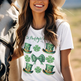 Camiseta Chapéus superiores de Leprechaun com Arco de Clove