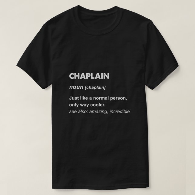Camiseta Chaplain Gifts (Frente do Design)