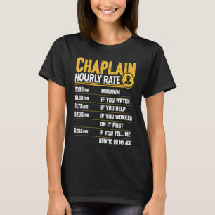 Camiseta Chaplain Hhour Rate Chaplain Clergy Lea Religião