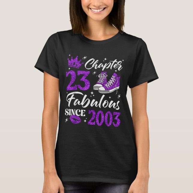 Camiseta Chapter 23 Fabulous Since 2003 23rd Birthday Women (Frente)