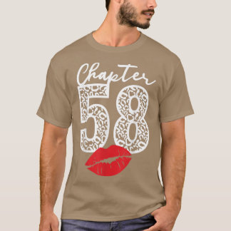 Camiseta Chapter 58 Lips Happy Birthday Leopard 58 years Bo