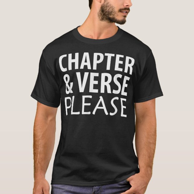 Camiseta Chapter and Verse Please Bible Scripture  (Frente)