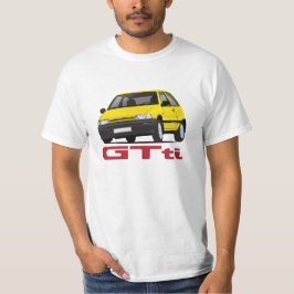 Camiseta Charada GTti Turbo de Daihatsu, amarelo com o