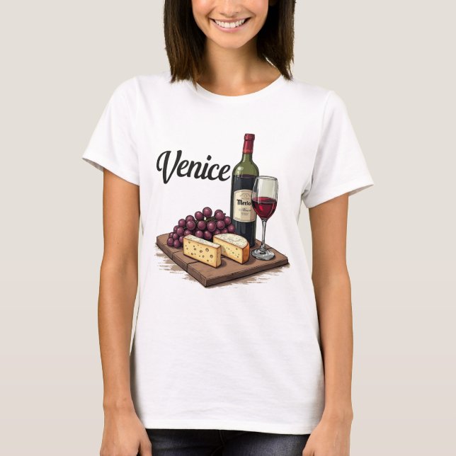 Camiseta Charcuterie & Merlot Euro Venice Style Tee (Frente)