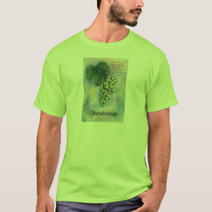 Camiseta Chardonnay Wine Graphics & Description Shirt