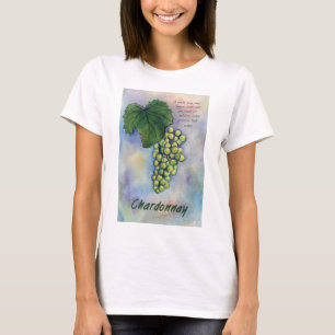 Camiseta Chardonnay Wine Graphics & Description Shirt