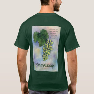 Camiseta Chardonnay Wine Graphics & Description Shirt