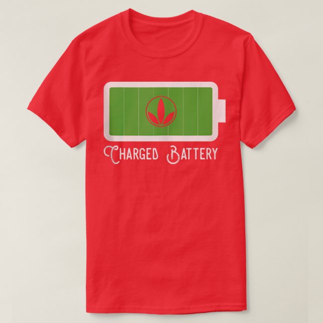 Camiseta Charged Battery With My Healthy Products  (Frente do Design)