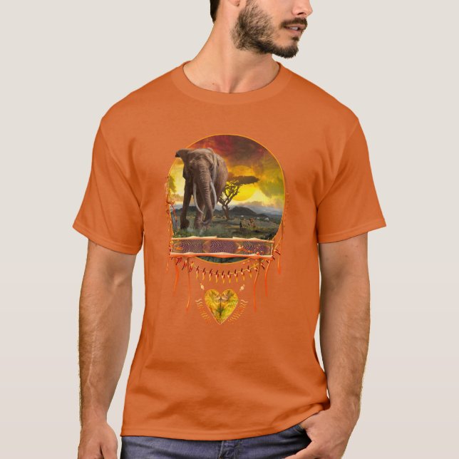 CAMISETA CHARGING AFRICAN ELEPHANT (Frente)