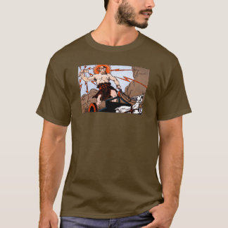 Camiseta Chariot Artwok do parafuso de relâmpago do Thor