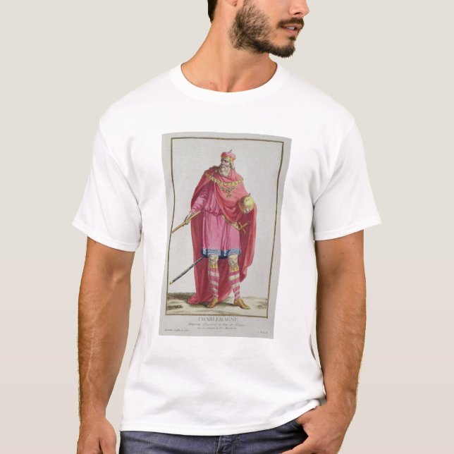 Camiseta Charlemagne (742-814) 'de DES Estampes de Receuil, (Frente)