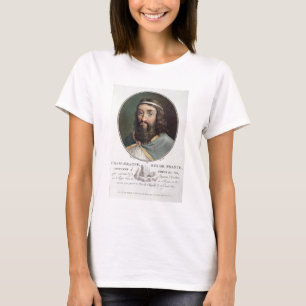 Camiseta Charlemagne (747-814), rei de France, gravou perto