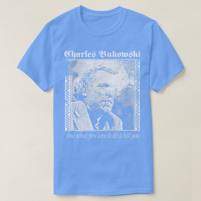 Camiseta Charles Bukowski Aestético Faded Punkstyle Design (Frente do Design)